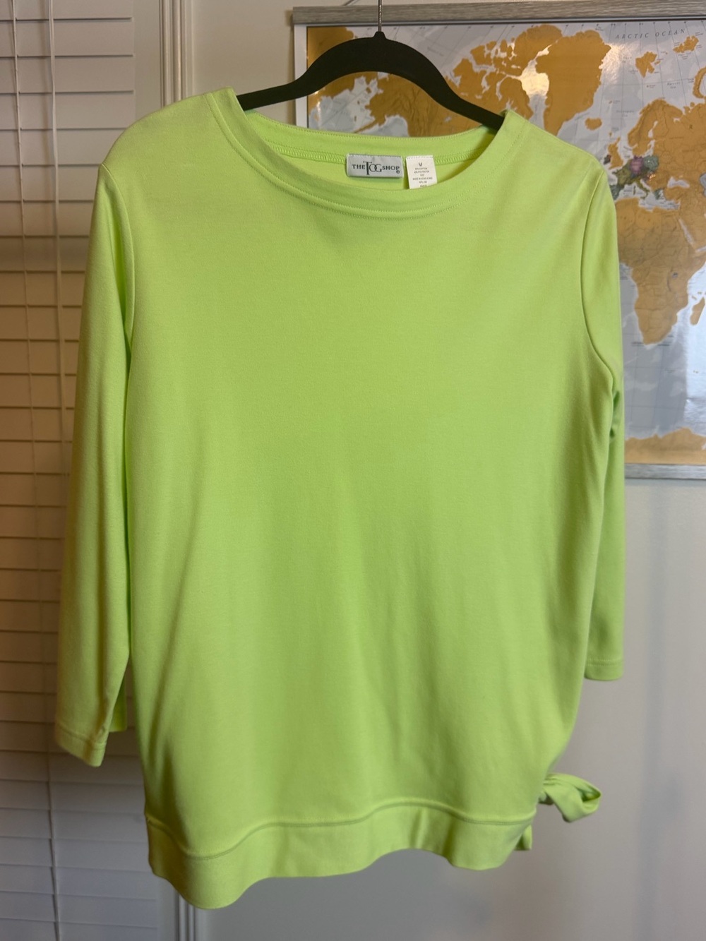 Y2K The Tog Shop Green Side-Tie Boatneck Top M 90s